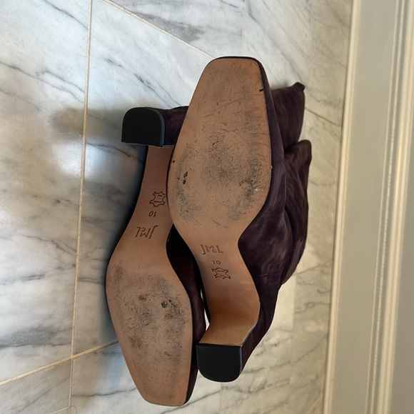 J McLaughlin rich chocolate brown suede tall boots. Size 10. - Picture 4 of 8